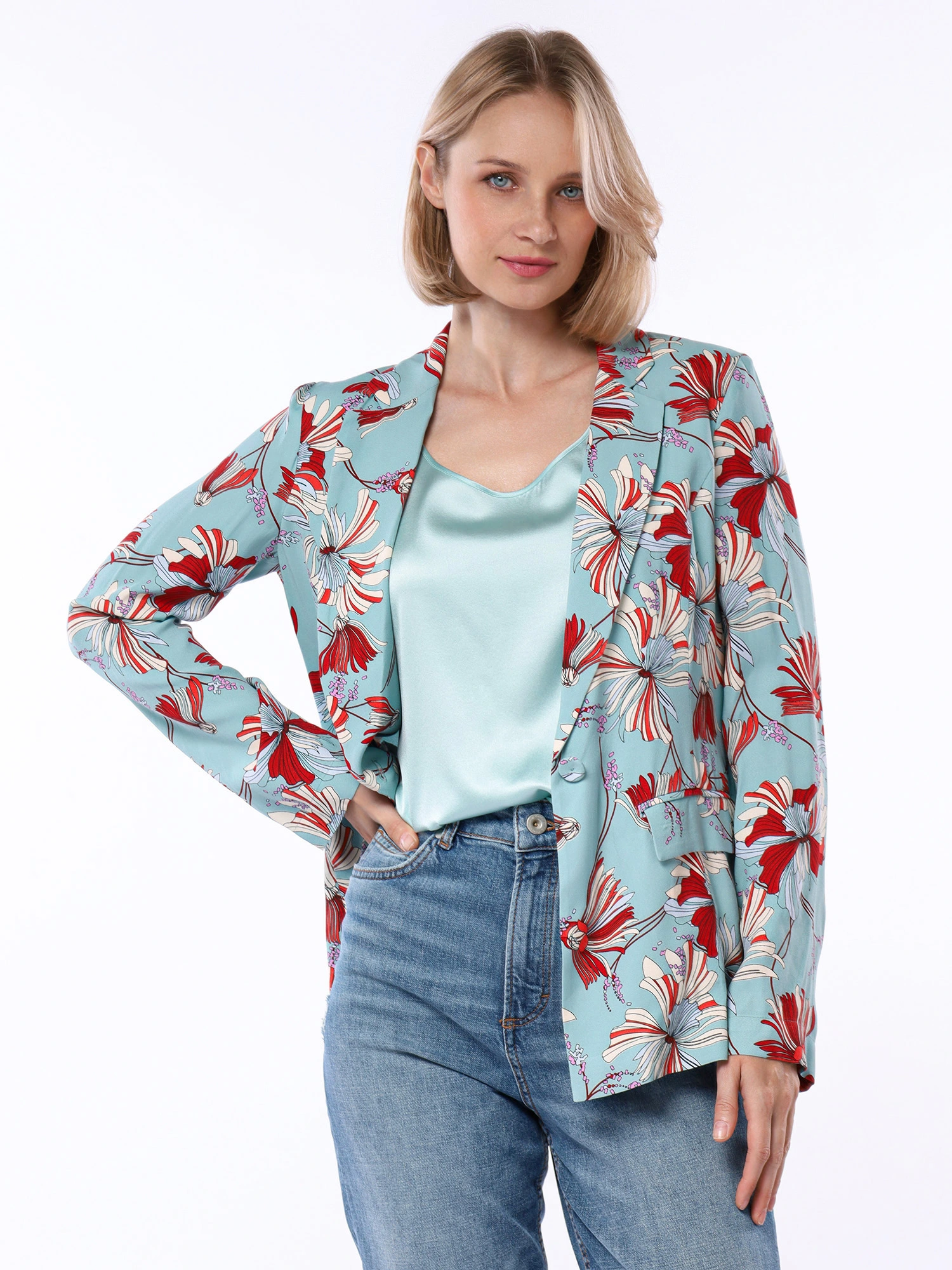 Жакет из вискозы с принтом